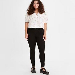 Levi's 720 High Rise Super Skinny Jeans Black 22W Plus Size Stretch